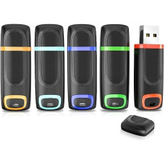 USB 3.0 Stick 32 GB 5 daļiņu komplekts (krāsains), Vansuny ātrgaitas USB 3.0 Memory Stick zibatmiņas diski Memory Stick ar LED displeju, vāciņu un virves cilpu personālajam datoram, galddatoram, klēpjdatoram, automašīnas audio, spēļu konsol