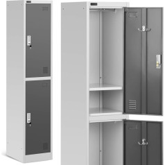 Гардероб, металлический шкафчик для одежды с 2-дверными ключевыми замками