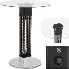 Terases galds ar sildītāju, infrasarkanā sildlampa 230 V 1500 W