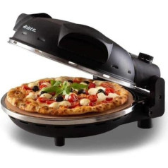 Ariete 917 Pizza in 4 Minutes, печь для пиццы, 1200 Вт, шамотный камень с антипригарным покрытием, максимальная температура 400 ° C, уровни приготовления 5, черный