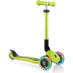 GLOBBER JUNIOR salokāmi lukturi – tretroller, 120/80 mm, ABEC 5, 3-rädrig, LED-Leuchtrollen