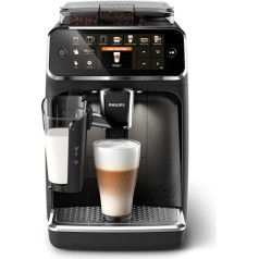 Philips Series 5400 Kaffeevollautomat — LatteGo Milchsystem, 12 Kaffeespezialitäten, Intuitives Display, 4 Benutzerprofile, Schwarz (EP5441/50)