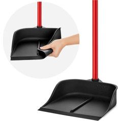 Tyroler Bright Tools Rubber dustpan with long handle (105 cm), standing on its own, cast in natural rubber, easy to clean, strong sweeping angle for perfect dirt absorption