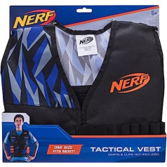 Jazwares NER0157 Nerf Elite Vest, melna/zila/pelēka, viens izmērs