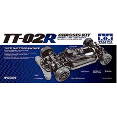 TAMIYA tālvadības automašīna/transportlīdzeklis, modeļu veidošana, montāžas komplekts, šasija, hobijs, melns 47326-000 47326 47326-1:10 RC TT-02R