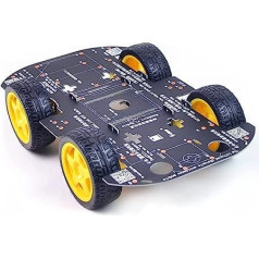 4WD Robot Chassis Kit, Smart Robot Car Chassis DIY Kit, Educational Toy for Children and Adults with 4 TT Motors and 4 Wheels for Arduino, Raspberry Pi, Stm32