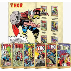 IMPACTO COLECCIONABLES Marvel Mighty Thor 24 karātu apzeltīti stieņi. Pilnīga kolekcija / Oficiālās Marvel dāvanas ierobežots izdevums