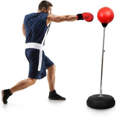 Dripex Fitness Punching Bag Set Boxing Training Height Adjustable Stand Box Speed Ball Stand Boxing Ball with Boxing Gloves