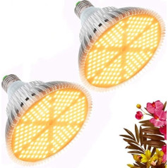 Xingruyu Augu lampas augšanas gaisma 120 W LED augšanas spuldze E27 pilna spektra 180 LED augu gaisma dārza siltumnīcas iekštelpu augiem, ziediem un dārzeņiem (2 iepak.)