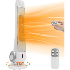 Sonbion Fan Heater with Remote Control, Electric Heater, Ceramic Fan Heater, Heating Heater, Energy Saving, Quiet, 2200 W for Office, Living Room, Bedroom, Timer Function Heaters, 70 Oscillation