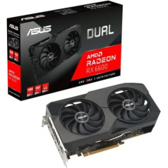 Asus dual radeon rx 6600 8gb gddr6 grafiskā karte