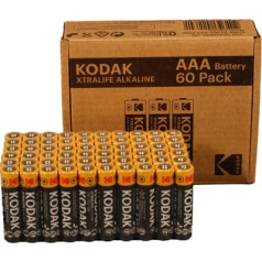 Kodak sārma baterijas xtralife aaa lr3 x 60 gab.