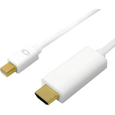 Logilink Mini DisplayPort to HDMI Cable, 4k, 2m, white