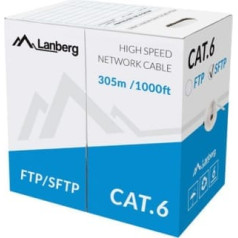 Lanberg Sftp kabelis Cat 6 cu 305 m pelēks ciets