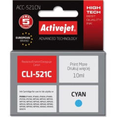 Activejet acc-521cn tinte (aizstājējs canon cli-521c; supreme; 10 ml; zils)