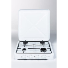 Adjustable 4-burner gas cooker ravanson k-04t (white)