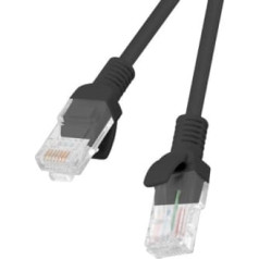 Patchcord kat.5e 15m black fluke pabrauca garām lanbergam