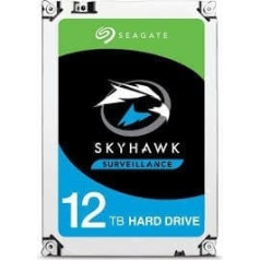 Seagate Skyhawk Ai ST12000ve001 HDD (12 tb; 3,5 collas; 256 mb; 7200 apgr./min.)