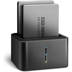 Action Adsa-d25 Mini USB 3.2 Gen 1 — 2x SATA 6G 2,5 collu SSD/HDD klonēšanas stacija