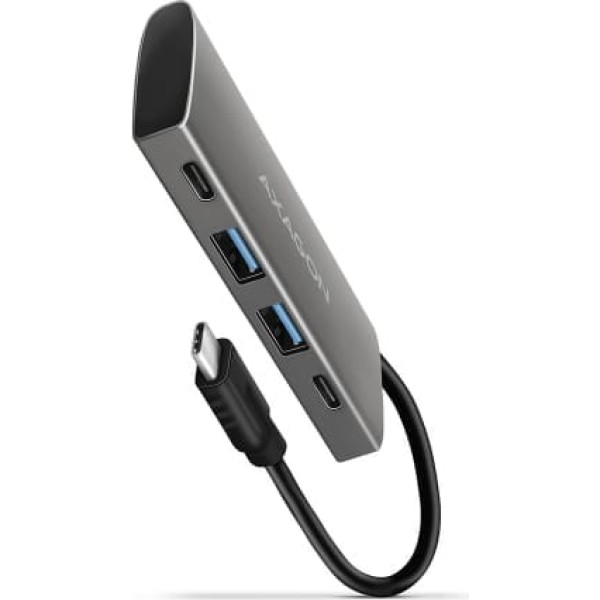 Action Adapteris hmc-4g2 2x usb-a + 2x usb-c, usb-c 3.2 gen 2 10gbps centrmezgls, 13cm usb-c kabelis