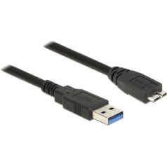 Delock USB 3.0 kabelis 0,5 m micro am-bm melns
