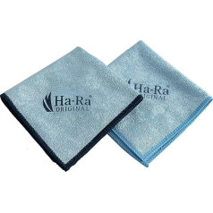 Ha-Ra Star Cloth Mini Blue komplekts ar 2 l mikrošķiedras drāniņu virsmu tīrīšanai I Tīrīšanas lupatiņas ar apakšmalu 25 x 25 cm I Augstas veiktspējas mikrošķiedras I Augsta tīrīšanas jauda un bez svītrām