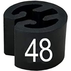 ‎pb-onlinehandel Mini Size Tabs Diameter 13 mm for Clothes Hangers Black Print White 48