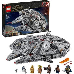 LEGO 75257 Star Wars Millennium Falcon Raumschiff Bauset ar Finn, Chewbacca, Lando Calrissian, Boolio, C-3PO, R2-D2 und DO, Der Aufstieg Skywalkers, Kollektion