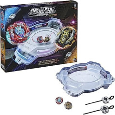 Beyblade Burst Pro Series Elite Champions Pro komplekts — kaujas rotaļu komplekts ar Beystadium arēnu, 2 griežamajiem topi un 2 starteriem