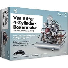 Franzis VWFF020 Beetle Motor Caurspīdīgs Funkcionāls 4 Cilindru Boxer Motora Caurspīdīgs Modelis