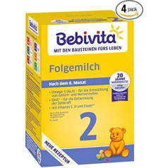 Bebivita 2 Folgemilch - ab dem 6. Monat, 4er Pack (4 x 500g)