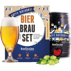 Brew Keg alus pagatavošanas komplekts sev | Dzimšanas dienas alus 5L mucā | Garšīgs alus pagatavots 7 dienās | Perfekta dāvana vīriešiem