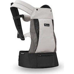 Bebeconfort PhysioNest Baby Carrier Ergonomisks Vēdera pārvadātājs, kas piemērots no dzimšanas līdz apm. 3,5 gadi Max 15 kg pelēka migla