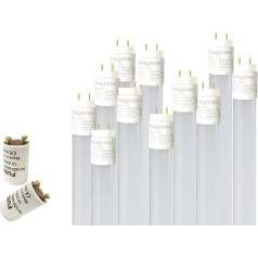 5x 150 cm LED caurule G13 T8 dienasgaismas lampa / 24 W auksti balts (6500 K) 2430 lūmenu 270° staru kūļa leņķis / iekļauts sākuma komplektā pa 5 / piena balts vāks