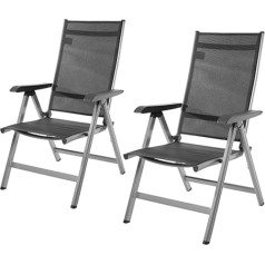 Amazon Basics - Patio krēsls, 5 līmeņos regulējams, dubultais iepakojums