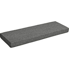 5cm Thick Bench Cushion with Removable Cover,80/100/120/140/160/180cm Bench Seat Cushions for Indoor Outdoor Patio Garden Wood Furniture Sofa (160 x 45cm,Dark grey)