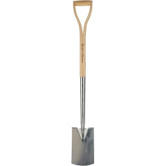 Kent & Stowe Professional Stainless Steel Flower Bed Spade - Garden Spade with Ash Handle - Length 104 cm