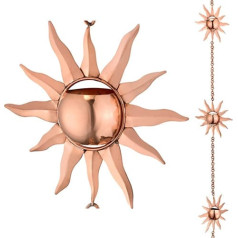 Labi virzieni 470P-8 Sunburst lietus ķēde 8 ft īpaši lielas figūriņas no 100% tīra vara