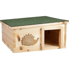 Dehner Natura Karlie hedgehog house, approx. 40 x 40 x 19 cm, natural fir wood