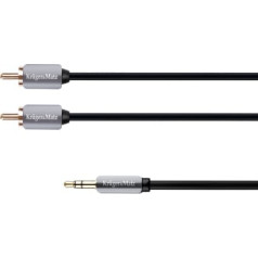 Jack spraudņa kabelis 3.5 - 2RCA stereo 3.0m Kruger&Matz