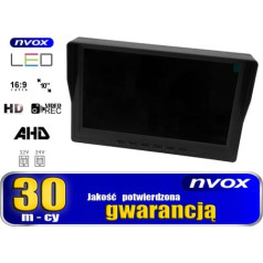 Nvox 9 collu ahd 4 kontaktu LCD automašīnas monitors ar ierakstītāja funkciju 12v 24v un 4 ahd kameras