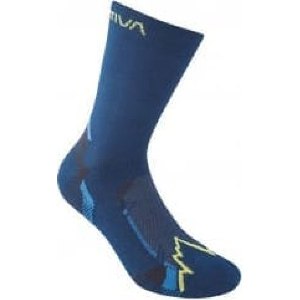 La Sportiva Zeķes X-CURSION Socks XXL Storm Blue/Lime Punch