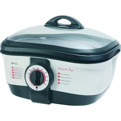 ECG MH 158 Multifunctional Pot, 1500 W, 8 Functions, 2.9 L Capacity, Temperature from 80 to 240 °C, Black and White