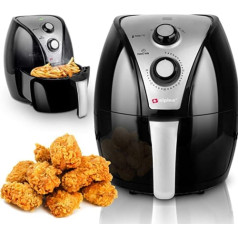 alpina Airfryer karstā gaisa frier XL 3,2 litri 80-200 grādi 1500 vati melns