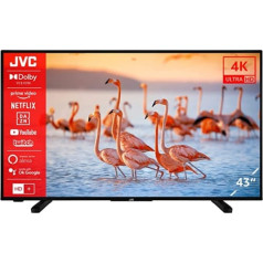 JVC LT-43VU2255 43 collu televizors/viedtelevizors (4K Ultra HD, HDR Dolby Vision, trīskāršs uztvērējs) — iekļauts 6 mēnešu HD+