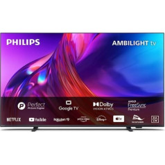 PHILIPS 4K LED Ambilight televizors|PUS8508|164 cm (65 Zoll)|UHD 4K TV|60Hz|P5 Perfect Picture Engine|HDR10+|Google viedais TV|Dolby Atmos|20 W Lautsprecher|Ständer|Prime|Netflix|YouTube|Google asistents|Alexa |