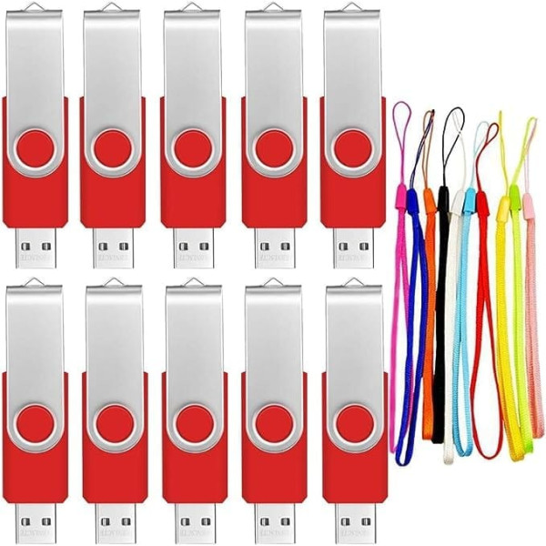 FEBNISCTE 4 GB USB atmiņas kartes, 10 pack, sarkana atmiņas karte, 4 GB USB 2.0 zibatmiņas disks, datu krātuve, pārnēsājama atmiņas karte, zibatmiņas disks, zibatmiņas disks reklāmas dāvanām