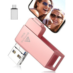 Chiavetta USB 256GB Memory USB Pro Smartphone 4 in 1 Pen Drive 3.0 Photo Stick Flash Drive USB Memory Stick Photo Stick Android OTG Tablet PC Mac Computer Laptop - Pink