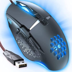 CYD C303 RGB Gaming Mouse for Laptop, USB 3.0 Wired Gaming Mouse, Ergonomic Design Gaming Wired Programmable Mouse Gamer, Snap-Change Tracking & Shootout Mouse Wired RGB