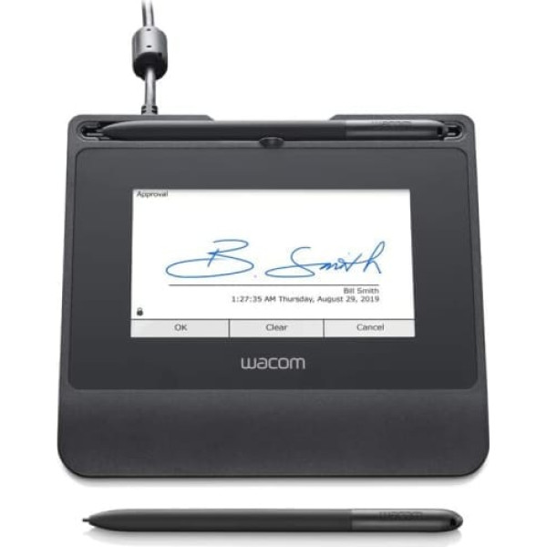 Wacom parakstu komplekts w. 5 collu atstarojošs krāsu LCD STU-540 Pad & Sign for Windows. Elektroniskajam parakstam reāllaikā ar bezvadu un bezakumulatora pildspalvu u. programmatūras paraksts uz PDF